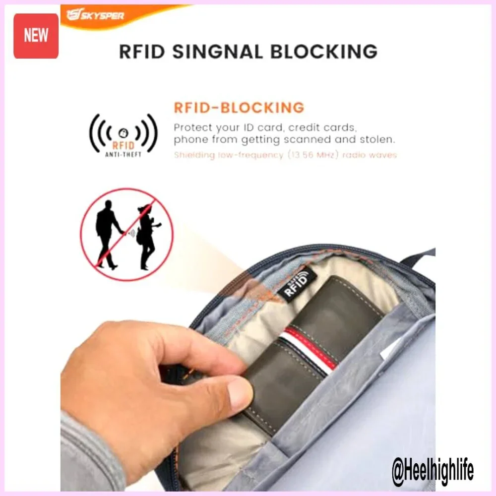 Small Anti-Theft Crossbody Bag RFID Sling Travel Purse Shoulder Bag